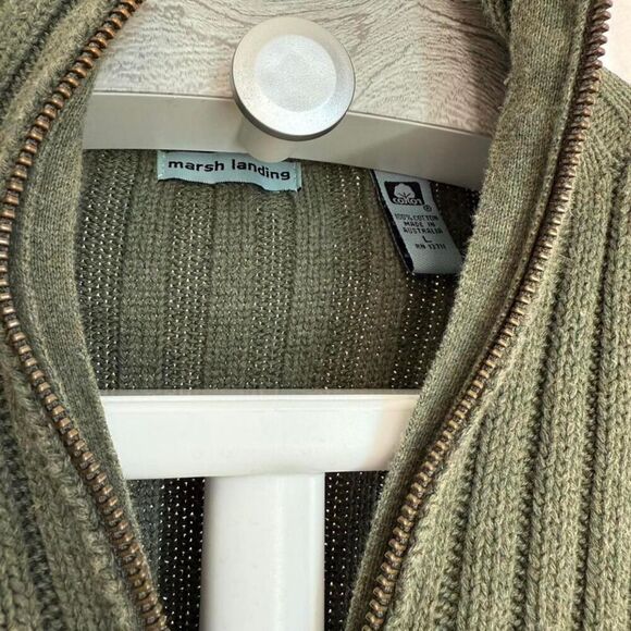 Marsh landing 100% Cotton Vintage 90's Sweater Vest - Picture 8 of 10